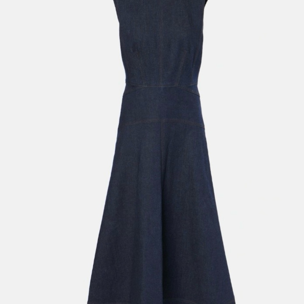 Veronica Beard Karrigan paneled denim midi dress, size 6, NWOT, MSRP $687 - Picture 5 of 12